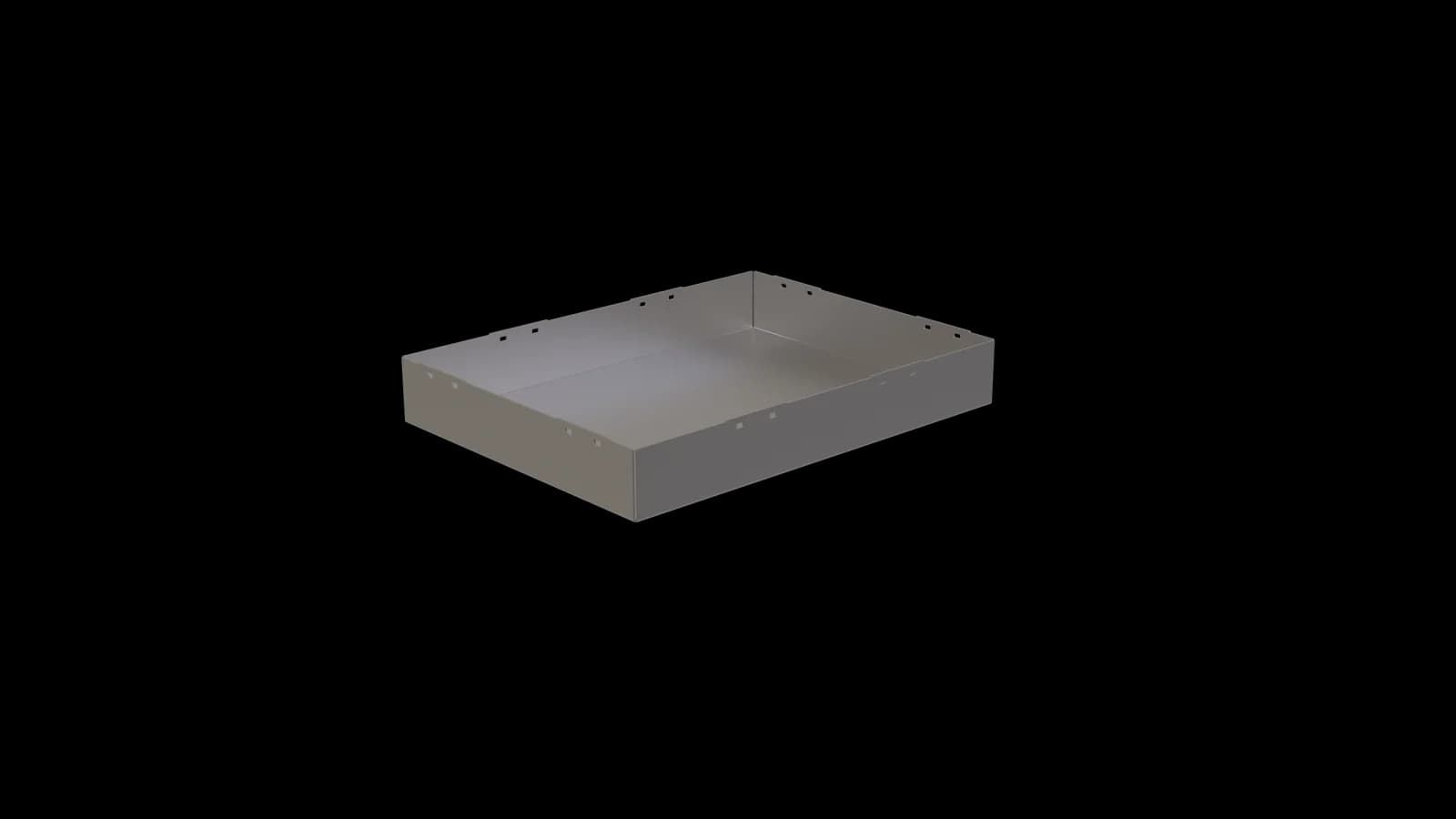 POCONS P1507 emi cover — CAD render, underside view