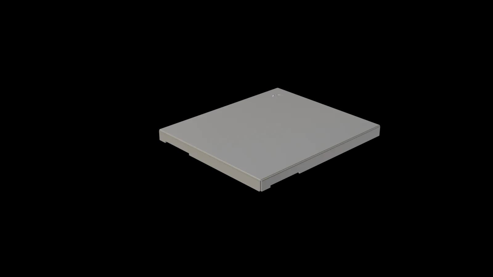 POCONS PES1117 emi cover — CAD render, top view