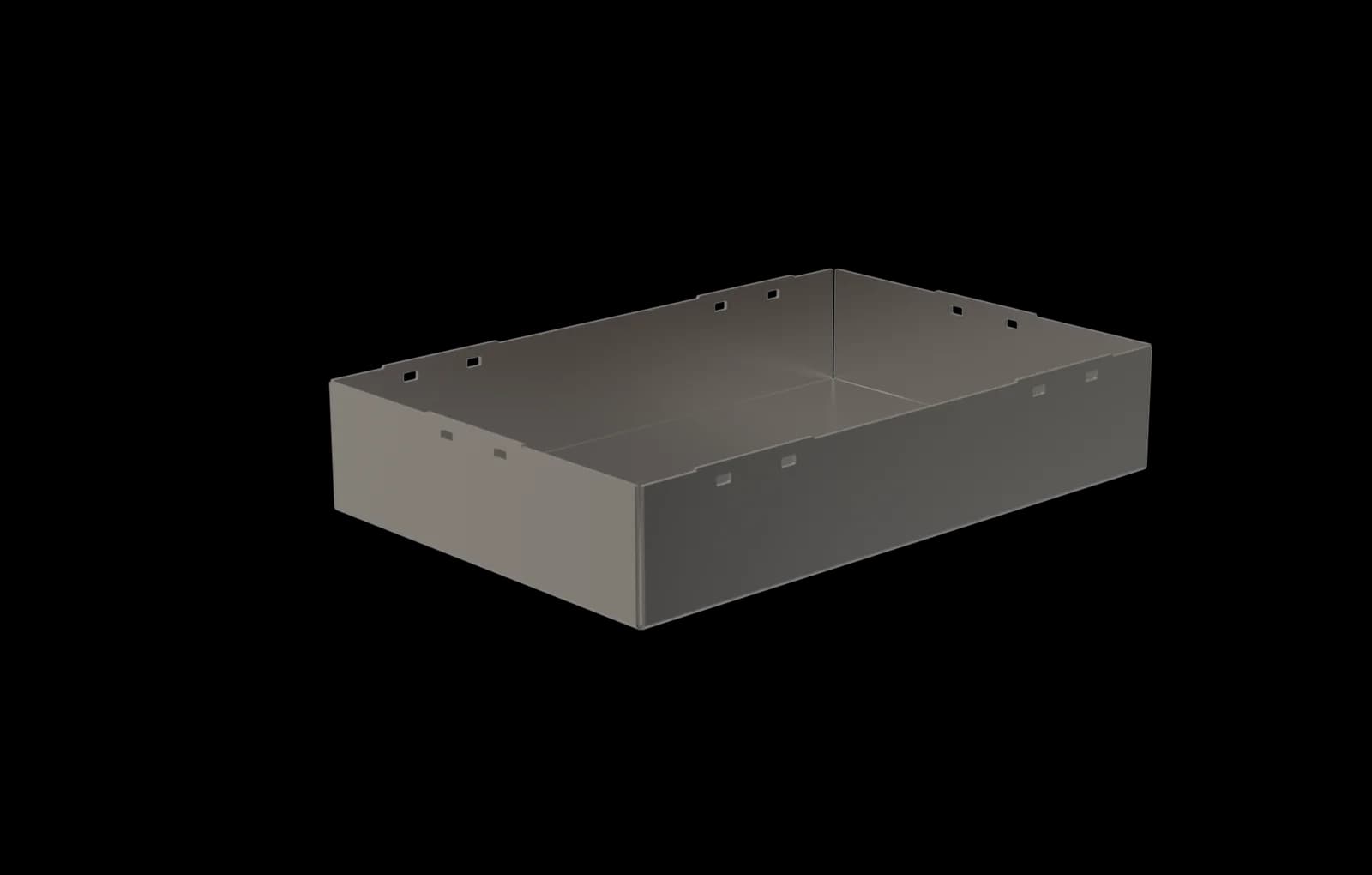 POCONS PES1464 emi cover — CAD render, underside view