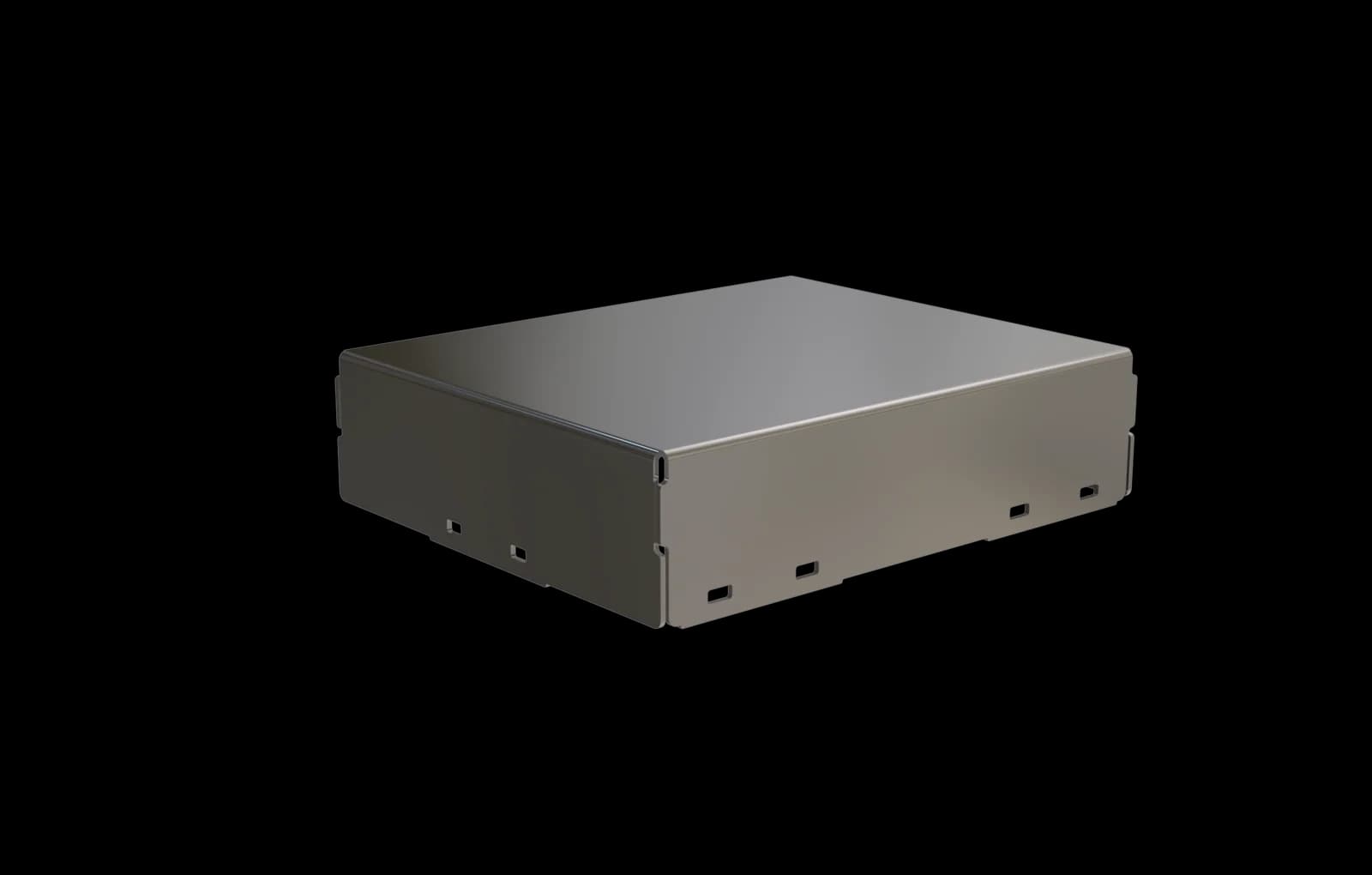 POCONS PES1573 emi cover — CAD render, underside view