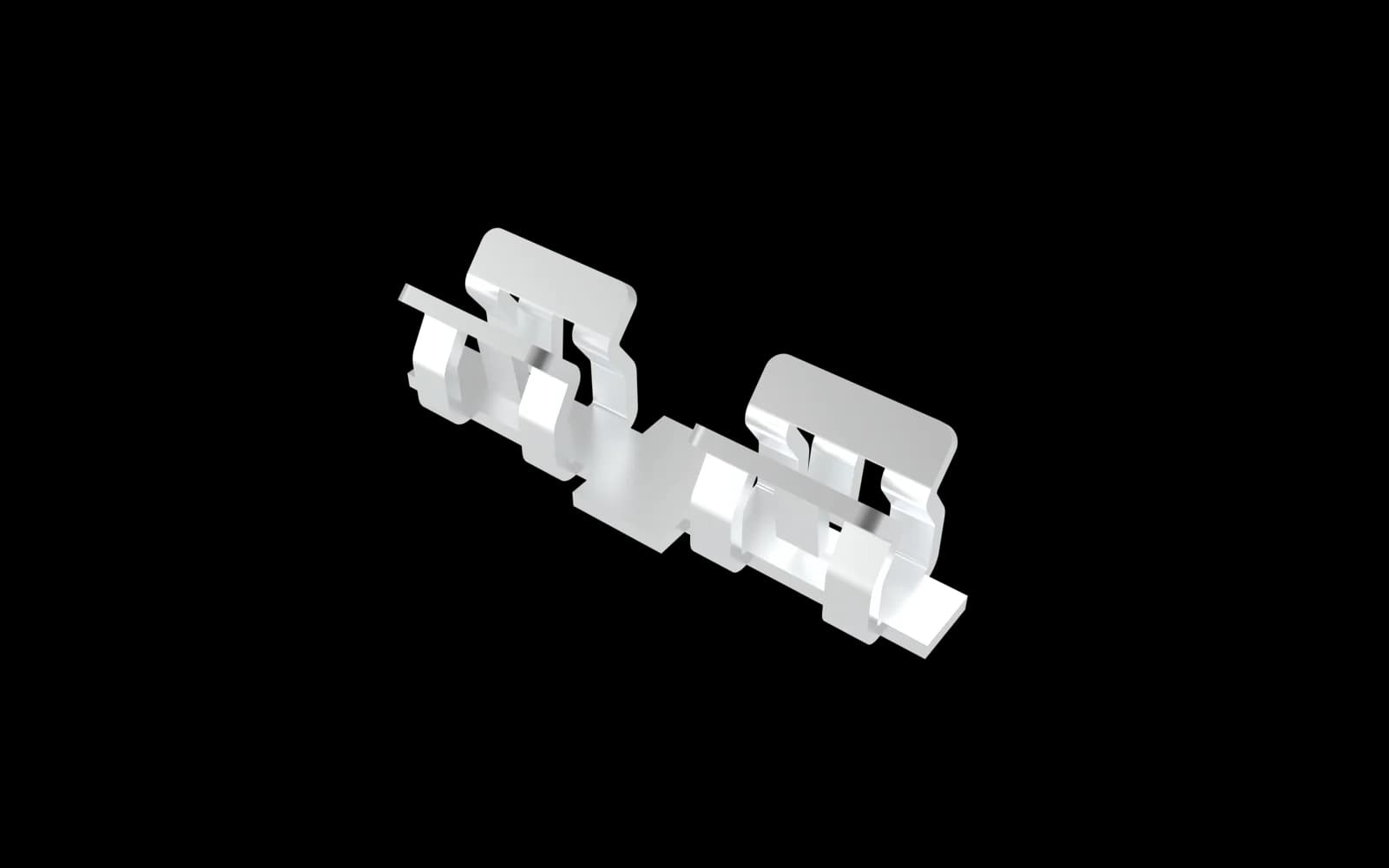 POCONS PTC3121N shield can clip — CAD render, top view