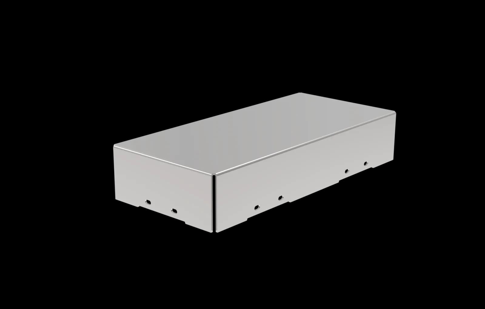 POCONS PES1180 emi cover — CAD render, underside view
