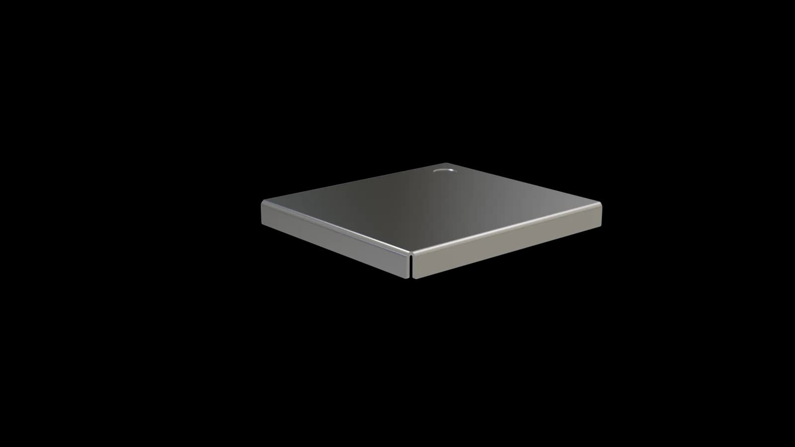 POCONS PES1255 emi cover — CAD render, underside view