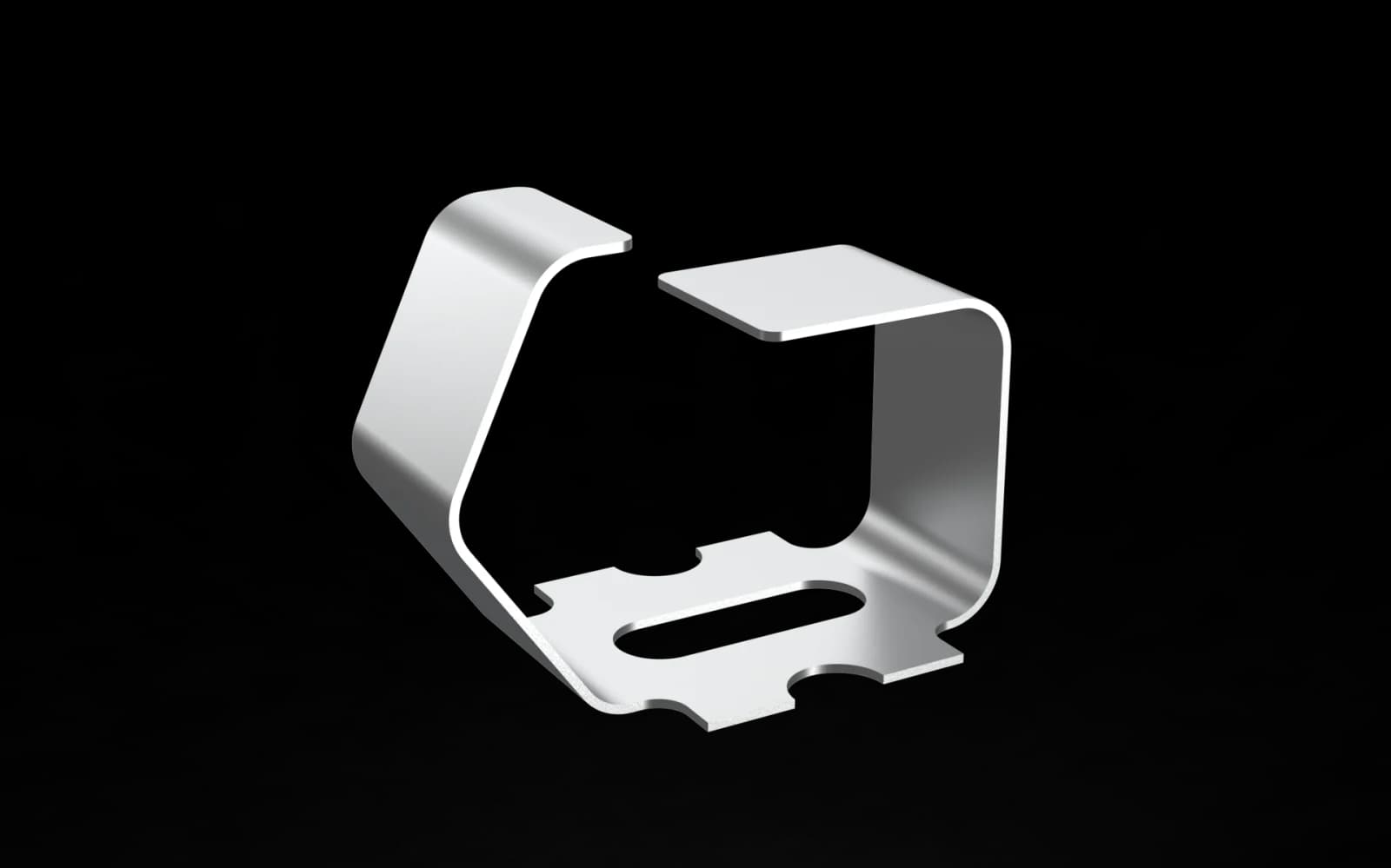 POCONS PMT1096A shield can clip — CAD render, view 3
